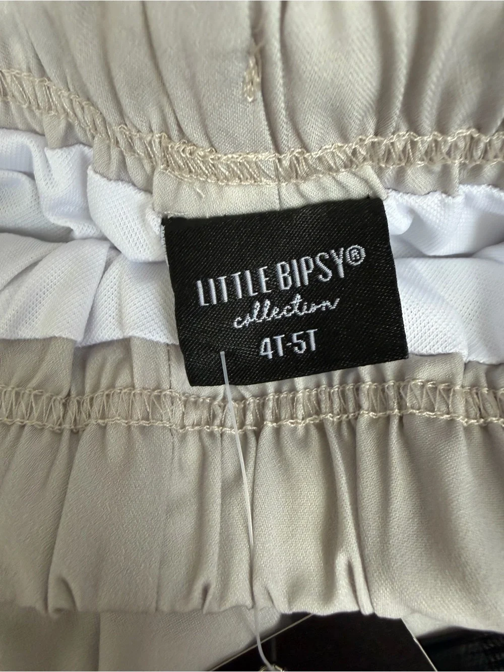 Little Bipsy White and Blue Colorblock Kids Swim Trunks
